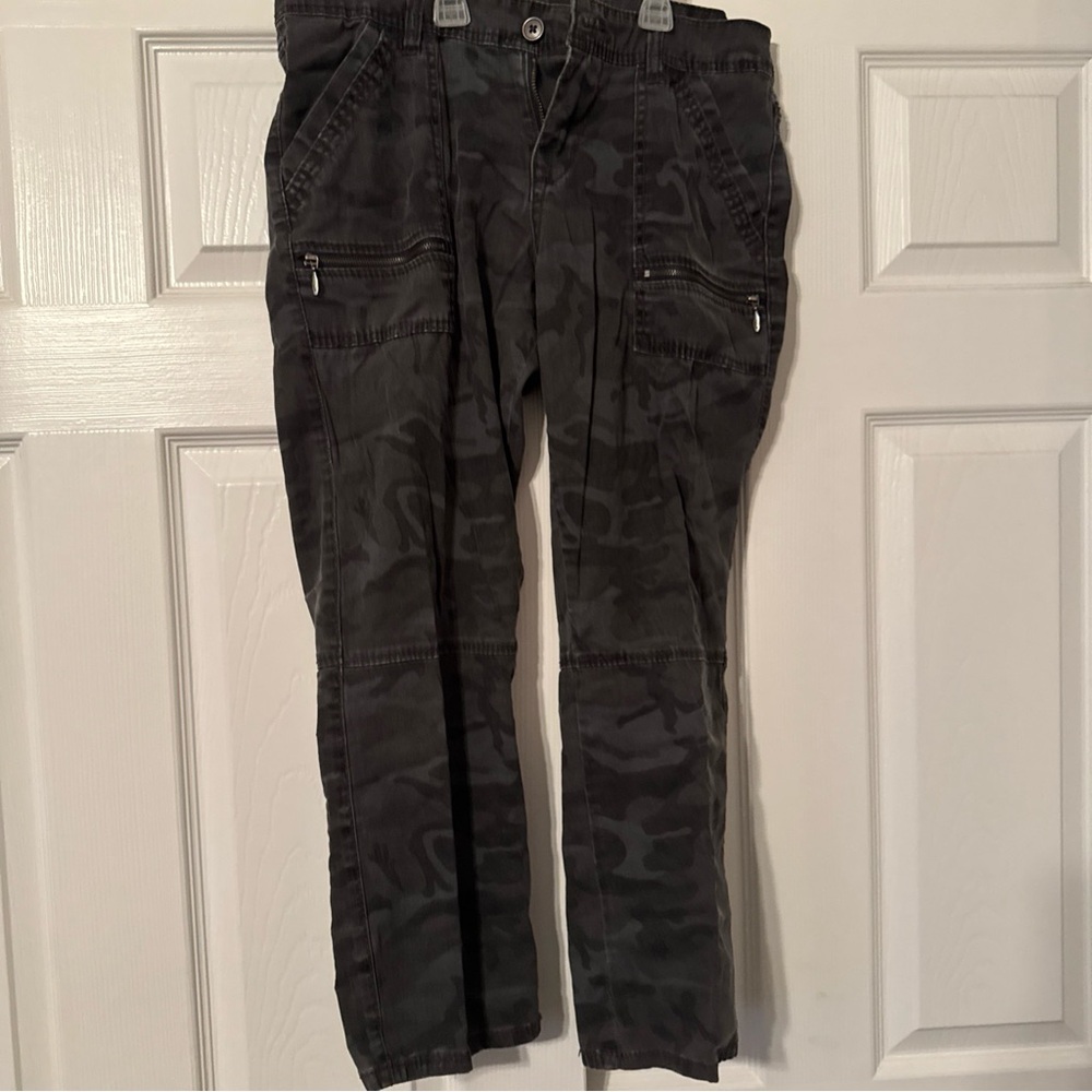 Women  Black Camo Utility Pants
